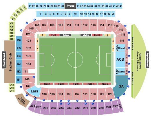 Dignity Health Sports Park LA Galaxy Seating Chart
